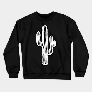 Cactus Doodle White Crewneck Sweatshirt